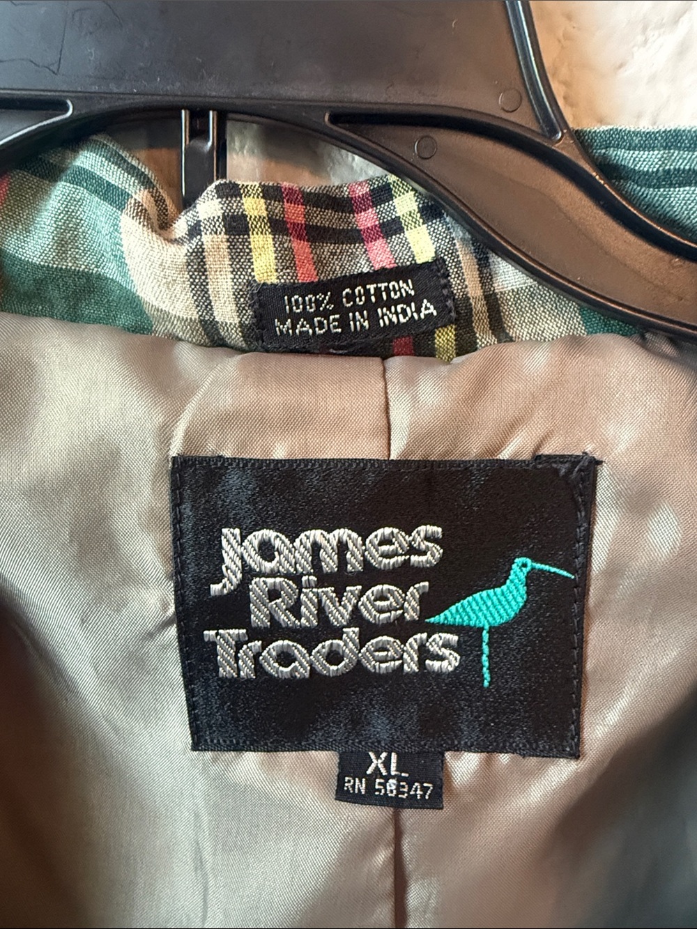 XL Vintage James River Traders Green Plaid Men's Sports Coat Blazer Jacket - Picture 2 of 11